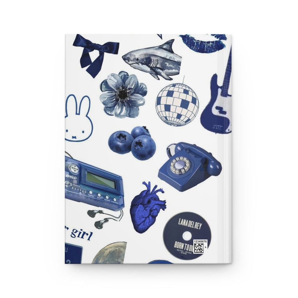 Blue Collage Hardcover Journal — Notebook for Notes & Creative Writing